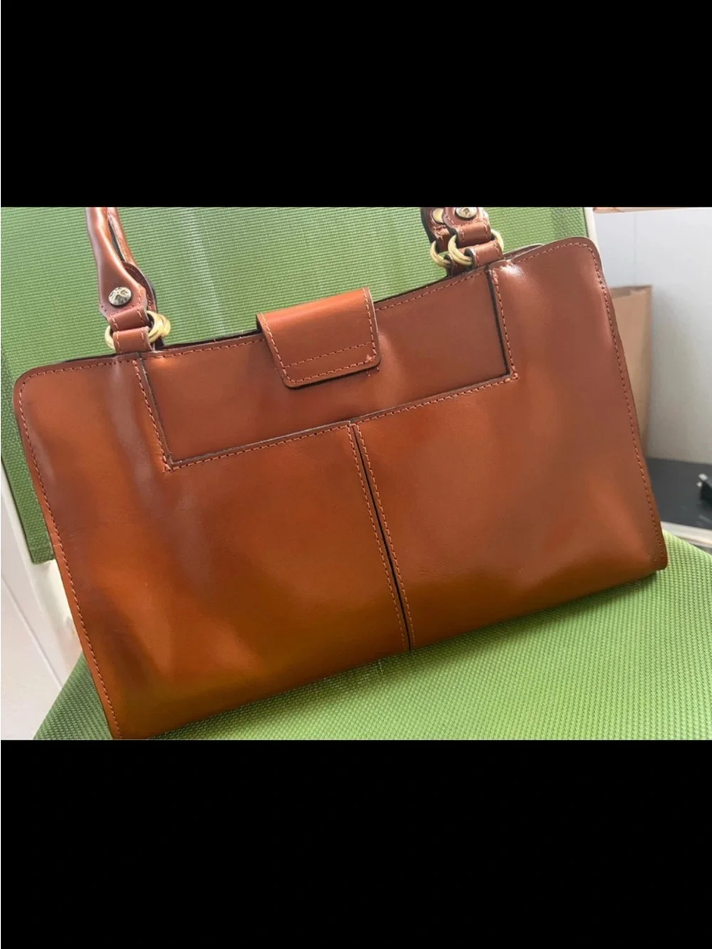 Patricia Nash Embossed Floral Satchel in Cognac